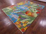 Contemporary Hand Knotted Wool Rug - 9' 4" X 11' 11" - Golden Nile