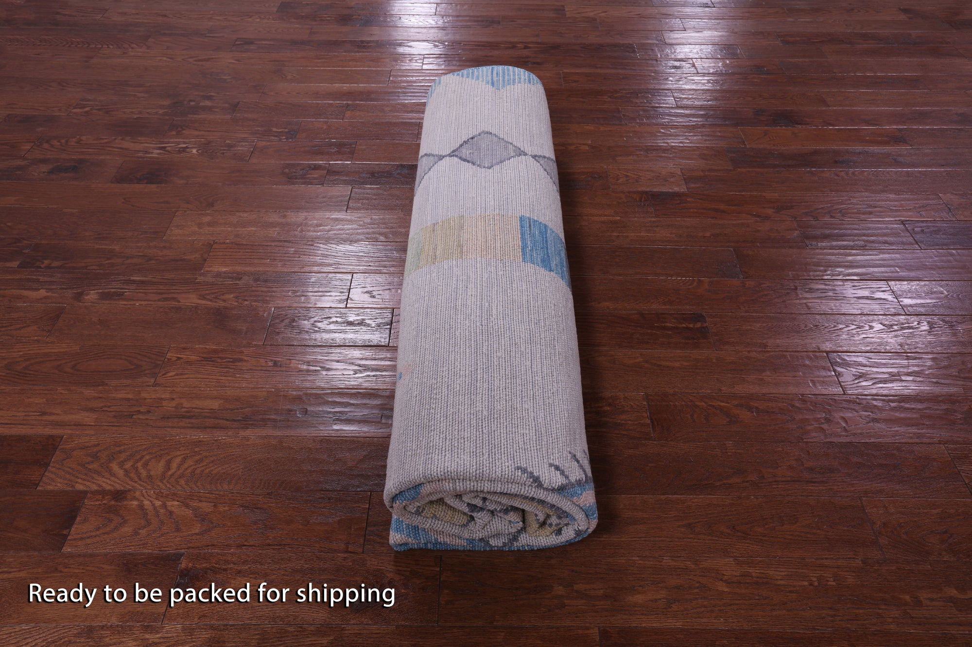 Ivory Tribal Moroccan Hand Knotted Wool Rug - 9' 1" X 12' 3" - Golden Nile