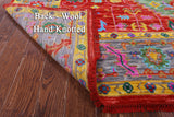 Green Persian Heriz Serapi Hand Knotted Wool Rug - 9' 2" X 12' 0" - Golden Nile