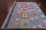 Grey Tribal Moroccan Hand Knotted Wool Rug - 8' 11" X 11' 11" - Golden Nile