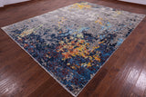 Abstract Contemporary Hand Knotted Wool Rug - 9' 0" X 11' 11" - Golden Nile