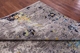Abstract Contemporary Hand Knotted Wool Rug - 9' 0" X 11' 11" - Golden Nile