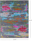 Abstract Contemporary Hand Knotted Wool Rug - 8' 11" X 11' 11" - Golden Nile