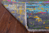Abstract Contemporary Hand Knotted Wool Rug - 8' 11" X 11' 11" - Golden Nile