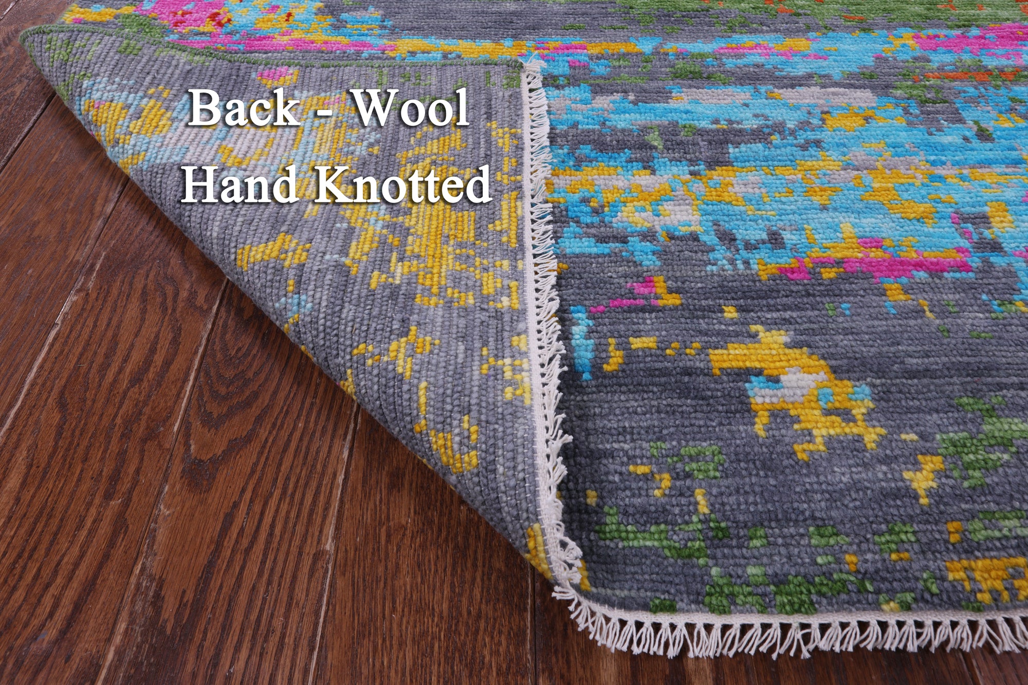 Abstract Contemporary Hand Knotted Wool Rug - 8' 11" X 11' 11" - Golden Nile