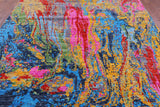 Abstract Contemporary Hand Knotted Wool Rug - 9' 1" X 11' 9" - Golden Nile
