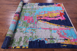 Abstract Contemporary Hand Knotted Wool Rug - 6' 1" X 8' 8" - Golden Nile