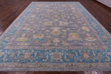 Grey Persian Fine Serapi Hand Knotted Wool Rug - 12' 0" X 15' 0" - Golden Nile