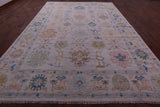 Ivory Turkish Oushak Hand Knotted Wool Rug - 10' 0" X 13' 11" - Golden Nile