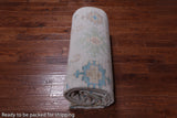 SUPER SALE Ivory Turkish Oushak Hand Knotted Wool Rug - 10' 0" X 13' 11"