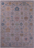 Ivory Turkish Oushak Hand Knotted Wool Rug - 10' 0" X 13' 11" - Golden Nile