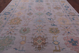 Ivory Turkish Oushak Hand Knotted Wool Rug - 10' 0" X 13' 11" - Golden Nile