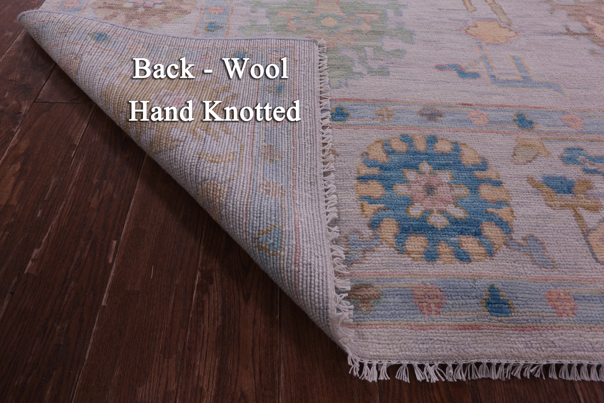 Ivory Turkish Oushak Hand Knotted Wool Rug - 10' 0" X 13' 11" - Golden Nile