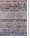 Tribal Moroccan Hand Knotted Wool Rug - 9' 2" X 12' 2" - Golden Nile