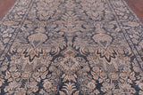 Grey Persian Tabriz Hand Knotted Wool & Silk Rug - 8' 11" X 13' 7" - Golden Nile