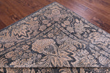 Grey Persian Tabriz Hand Knotted Wool & Silk Rug - 8' 11" X 13' 7" - Golden Nile