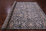 Grey Persian Tabriz Hand Knotted Wool & Silk Rug - 8' 11" X 13' 7" - Golden Nile