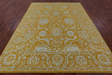 Gold Persian Tabriz Hand Knotted Wool & Silk Rug - 8' 0" X 10' 2" - Golden Nile