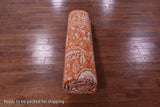 Orange Persian Tabriz Hand Knotted Wool & Silk Rug - 9' 0" X 11' 10" - Golden Nile