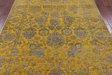Gold Persian Tabriz Hand Knotted Wool & Silk Rug - 6' 0" X 9' 1" - Golden Nile