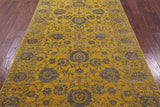 Gold Persian Tabriz Hand Knotted Wool & Silk Rug - 5' 1" X 9' 11" - Golden Nile