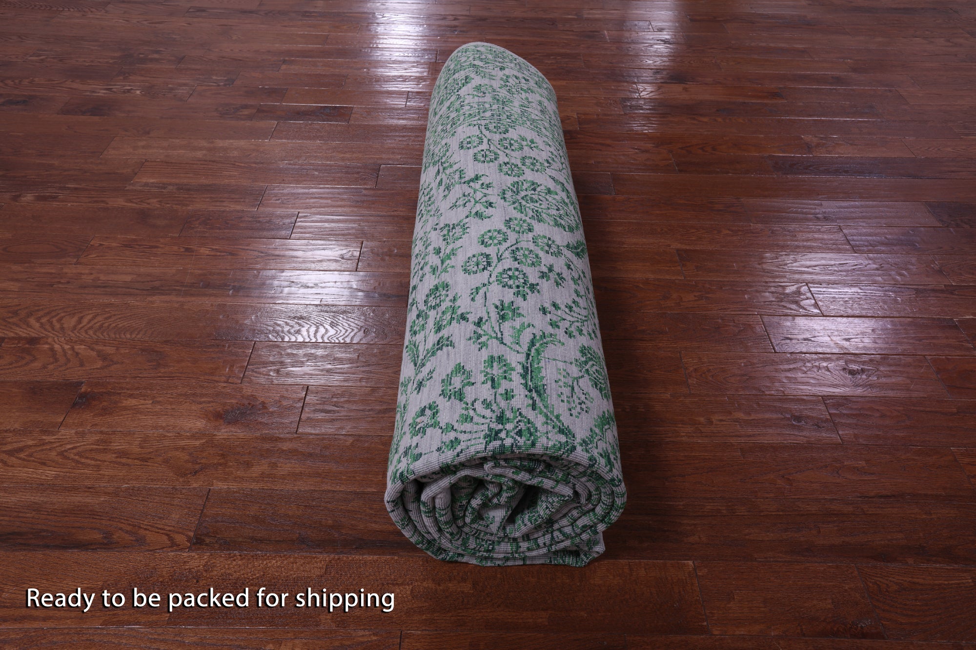 Grey Persian Tabriz Handmade Wool & Silk Rug - 9' 1" X 16' 2" - Golden Nile