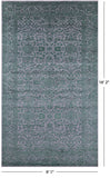 Grey Persian Tabriz Handmade Wool & Silk Rug - 9' 1" X 16' 2" - Golden Nile