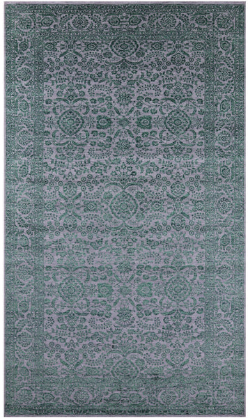 Grey Persian Tabriz Handmade Wool & Silk Rug - 9' 1" X 16' 2" - Golden Nile