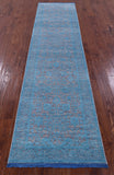 Grey Persian Tabriz Handmade Wool & Silk Runner Rug - 2' 6" X 10' 1" - Golden Nile