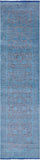 Grey Persian Tabriz Handmade Wool & Silk Runner Rug - 2' 6" X 10' 1" - Golden Nile