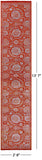 Orange Persian Tabriz Handmade Wool & Silk Runner Rug - 2' 8" X 13' 7"