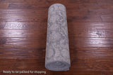 Grey Persian Tabriz Hand Knotted Wool & Silk Runner Rug - 2' 6" X 14' 1" - Golden Nile