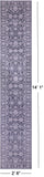Grey Persian Tabriz Hand Knotted Wool & Silk Runner Rug - 2' 6" X 14' 1" - Golden Nile