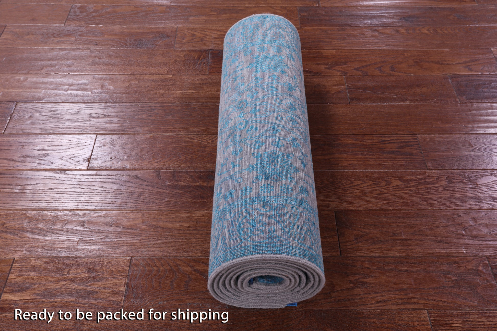 Grey Persian Tabriz Hand Knotted Wool & Silk Runner Rug - 2' 7" X 10' 1" - Golden Nile