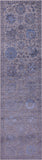 Grey Persian Tabriz Hand Knotted Wool & Silk Runner Rug - 2' 7" X 10' 2" - Golden Nile