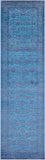 Blue Persian Tabriz Hand Knotted Wool & Silk Runner Rug - 2' 7" X 10' 2" - Golden Nile