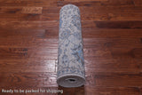 Grey Persian Tabriz Hand Knotted Wool & Silk Runner Rug - 2' 8" X 10' 2"