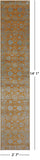 Gold Persian Tabriz Hand Knotted Wool & Silk Runner Rug - 2' 7" X 14' 1"