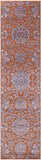 Orange Persian Tabriz Hand Knotted Wool & Silk Runner Rug - 2' 6" X 9' 9" - Golden Nile