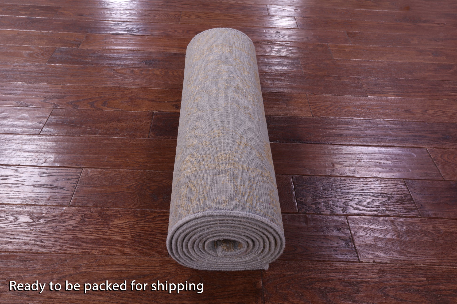 Grey Persian Tabriz Hand Knotted Wool & Silk Runner Rug - 2' 5" X 11' 11" - Golden Nile
