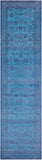 Blue Persian Tabriz Hand Knotted Wool & Silk Runner Rug - 2' 7" X 10' 2" - Golden Nile