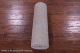 Grey Persian Tabriz Hand Knotted Wool & Silk Runner Rug - 2' 6" X 11' 10" - Golden Nile