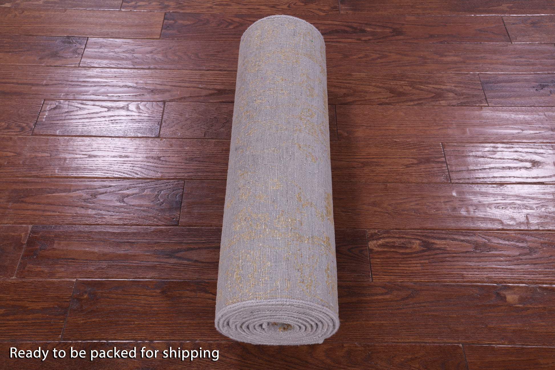 Grey Persian Tabriz Hand Knotted Wool & Silk Runner Rug - 2' 6" X 11' 10" - Golden Nile