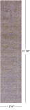 Grey Persian Tabriz Hand Knotted Wool & Silk Runner Rug - 2' 6" X 11' 10" - Golden Nile