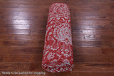 Red Persian Tabriz Hand Knotted Wool & Silk Rug - 7' 11" X 14' 2" - Golden Nile