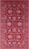 Red Persian Tabriz Hand Knotted Wool & Silk Rug - 7' 11" X 14' 2" - Golden Nile