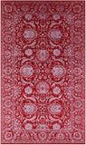 Red Persian Tabriz Hand Knotted Wool & Silk Rug - 7' 11" X 14' 2" - Golden Nile