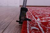 Red Persian Tabriz Hand Knotted Wool & Silk Rug - 7' 11" X 14' 2" - Golden Nile