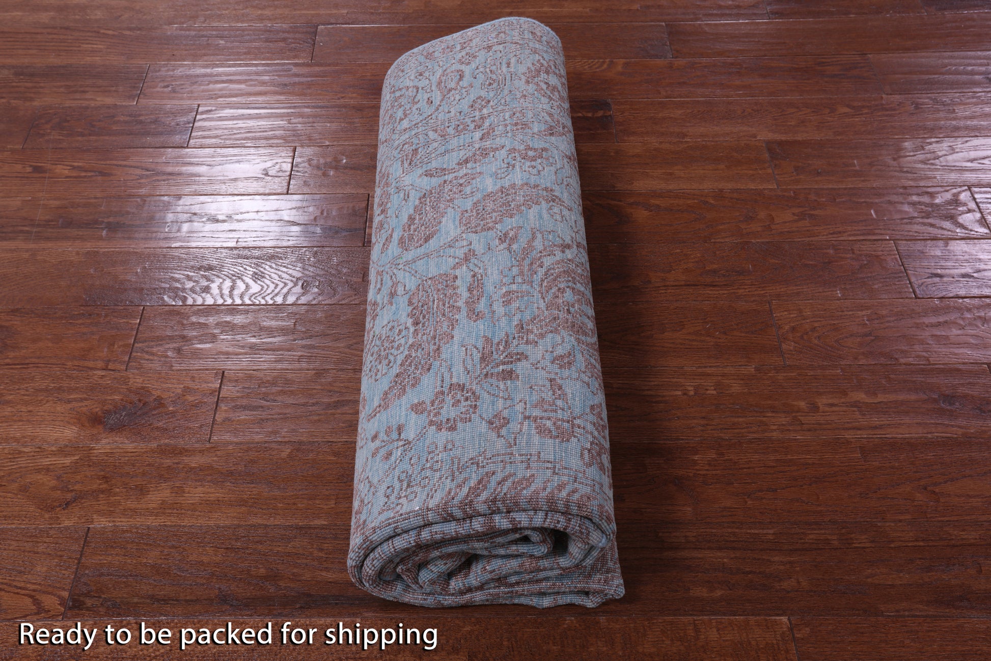Blue Persian Tabriz Hand Knotted Wool & Silk Rug - 6' 1" X 9' 3" - Golden Nile