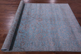 Blue Persian Tabriz Hand Knotted Wool & Silk Rug - 6' 1" X 9' 3" - Golden Nile